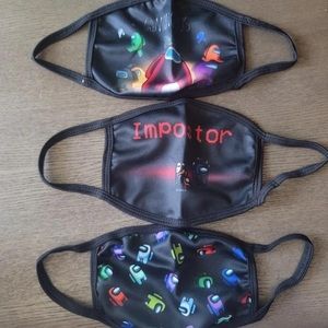 3 Pack Among Us Face masks